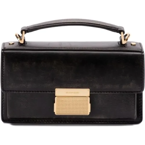 Leather Shoulder Bag with Gold-tone Hardware , female, Sizes: ONE SIZE - Golden Goose - Modalova