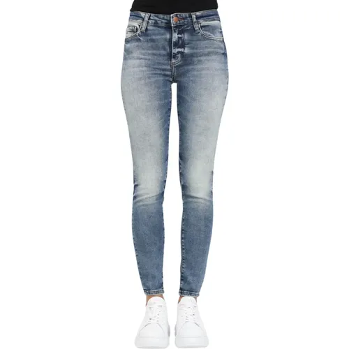 Indigo Super Skinny Lift-Up Jeans , Damen, Größe: W27 - Armani Exchange - Modalova