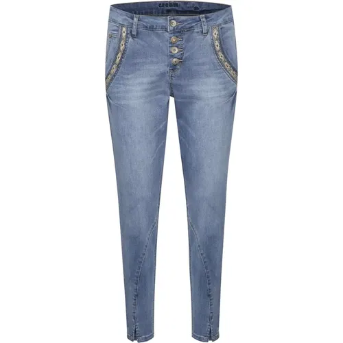 Skinny Jeans , Damen, Größe: W33 - Cream - Modalova