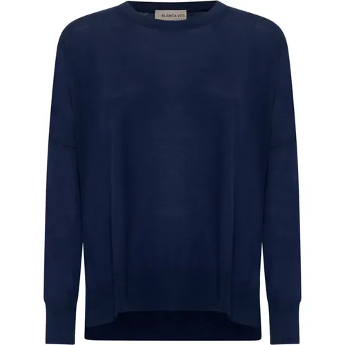 Blaue Pullover für Frauen - Blanca Vita - Modalova