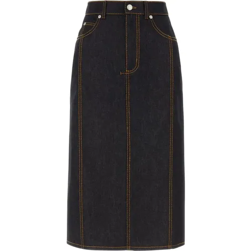 Flattering Silhouette Midi Skirt , female, Sizes: S - alexander mcqueen - Modalova