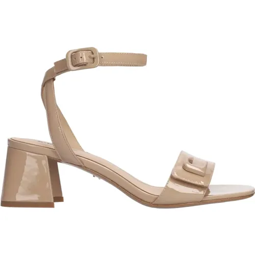 Nude Leather Cross Strap Sandals , female, Sizes: 3 UK, 4 UK, 5 UK, 8 UK - Lola Cruz - Modalova