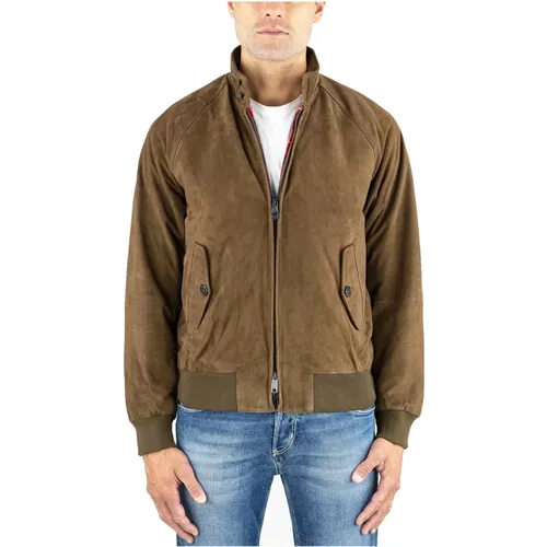 Wildleder Harrington Jacke Klassischer Stil , Herren, Größe: XS - Baracuta - Modalova