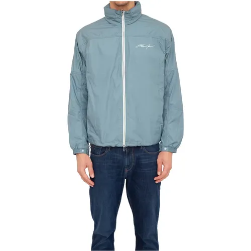 Azzurro Blouson Jacke , Herren, Größe: L - Emporio Armani - Modalova