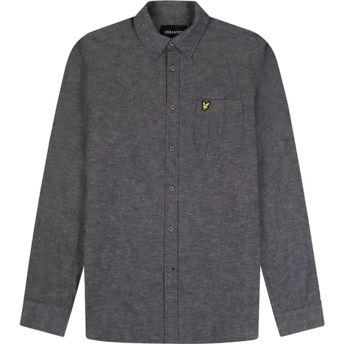 Cotton Linen Button Down Shirt , male, Sizes: M, XS, S, XL, L, 2XL - Lyle & Scott - Modalova