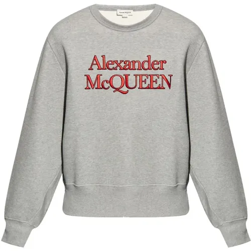 Grey Sweatshirt Aw24 Mens Fashion , male, Sizes: XL, S, M, L - alexander mcqueen - Modalova