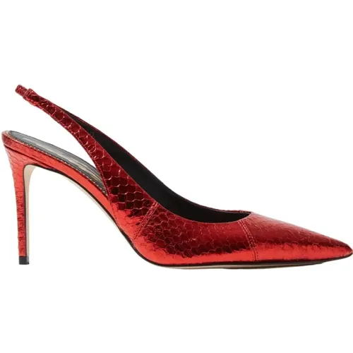 Rote Elaphe Slingback Pumps - Scarosso - Modalova