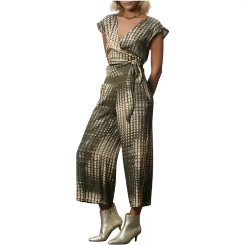 Crop Pants with Baschina Detail , female, Sizes: S, XL - Manila Grace - Modalova
