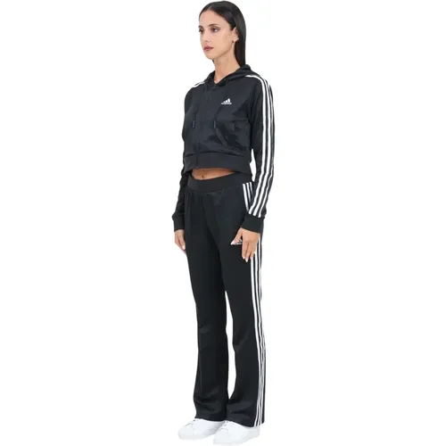 Schwarzer Glam Sportlicher Jumpsuit , Damen, Größe: S - Adidas - Modalova