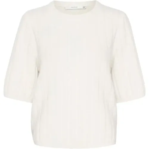 Vintage Alpaka Wollmischung T-Shirt , Damen, Größe: XS - Gestuz - Modalova