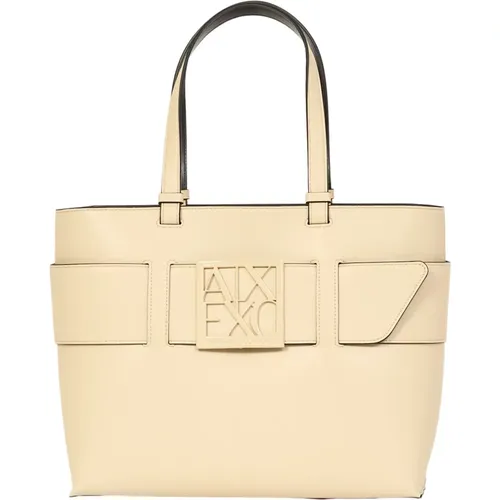 Shopping Tasche mit Logo - Armani Exchange - Modalova