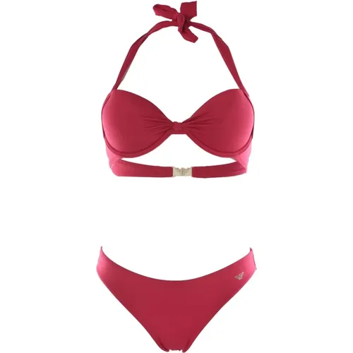 Gepolstertes Bikini-Set - Rosen - Emporio Armani - Modalova