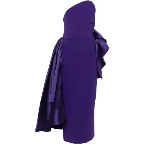 Amethyst Lila Texturiertes Kleid , Damen, Größe: M - Solace London - Modalova