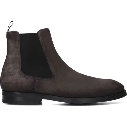 Graue Wildleder Chelsea Boots für Herren , Herren, Größe: 46 EU - Magnanni - Modalova