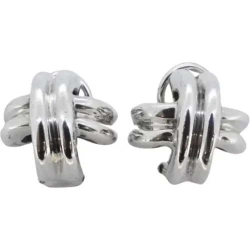 Pre-owned Silver earrings , female, Sizes: ONE SIZE - Tiffany & Co. Pre-owned - Modalova