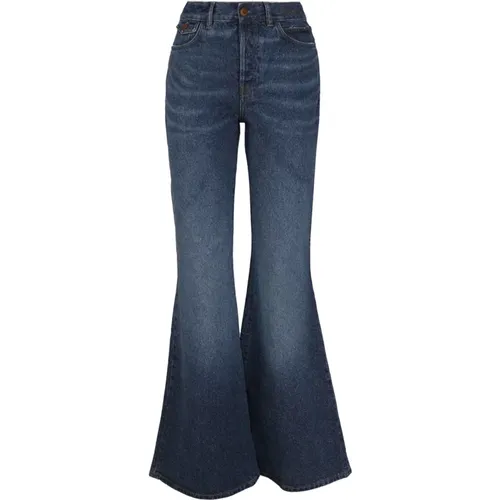 Ausgestellte High-Waist-Denimhose , Damen, Größe: W26 - Chloé - Modalova