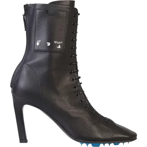 Elegant Leather Ankle Boots , female, Sizes: 5 UK, 4 UK, 6 UK - Off White - Modalova