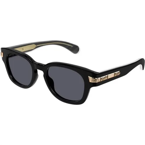 Grey Sunglasses Gg1518S 001 , male, Sizes: 51 MM - Gucci - Modalova