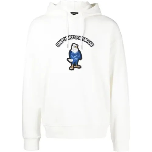 Cartoon Manga Kapuzenpullover mit Maxi Patch , Herren, Größe: S - Emporio Armani - Modalova