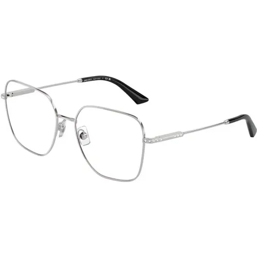 Silver Frame Glasses , unisex, Sizes: 55 MM - Jimmy Choo - Modalova