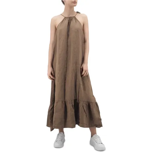Pure Linen Maxi Dress , female, Sizes: M, XS, S - Replay - Modalova