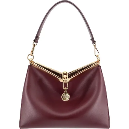 Leather Shoulder Bag with Metal Hook , female, Sizes: ONE SIZE - ETRO - Modalova