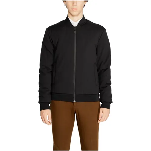 Schwarze Zip-Up Jacke für Männer , Herren, Größe: L - Antony Morato - Modalova