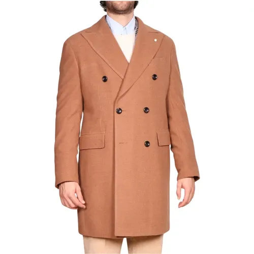 Double-Breasted Coat 14.5 Micron , male, Sizes: XL, L, 2XL - Luigi Bianchi Mantova - Modalova
