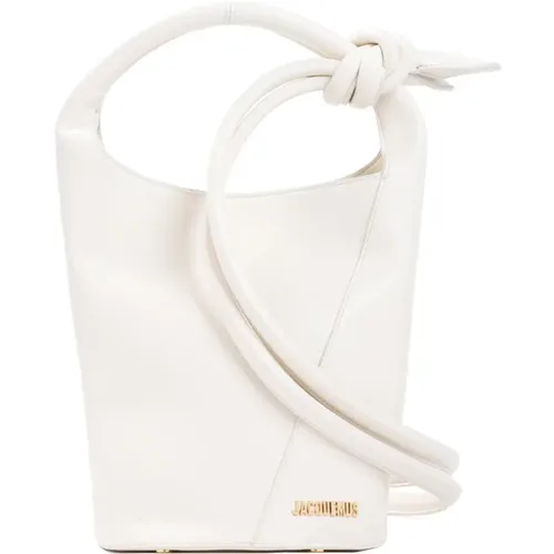 Neutral Bucket Bag with Knotted Strap , female, Sizes: ONE SIZE - Jacquemus - Modalova