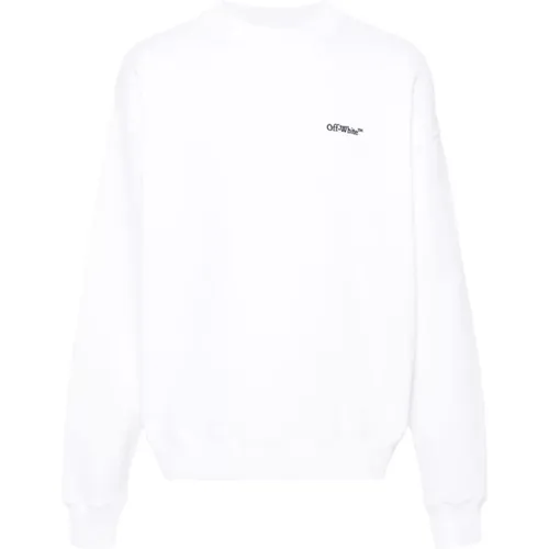 Off , Black Logo Back Sweatshirt , male, Sizes: M - Off White - Modalova