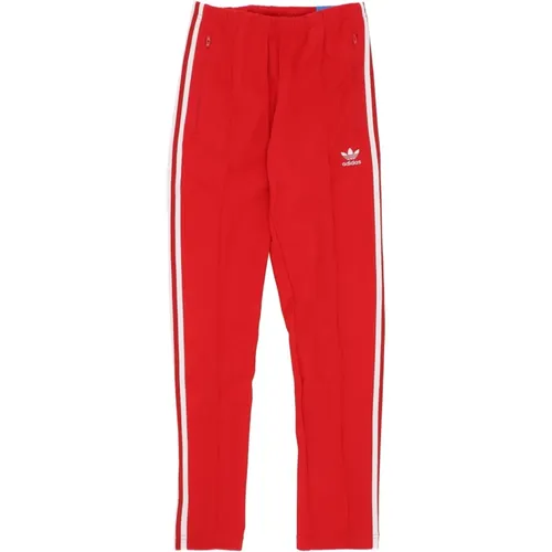 Beckenbauer Trackpant Scarlet/White Streetwear , Herren, Größe: S - Adidas - Modalova