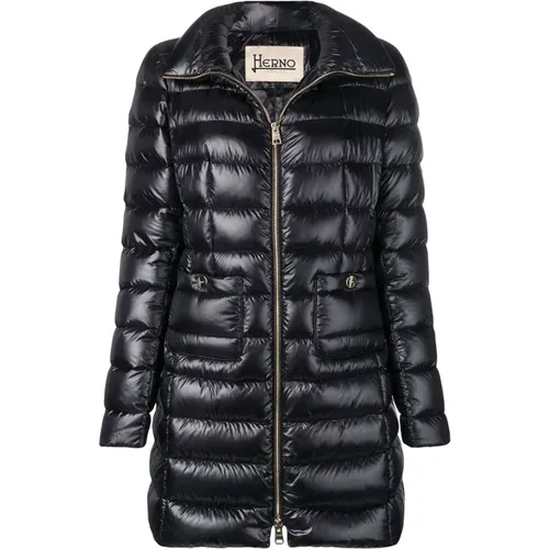 Puffer Jacket with High Collar , female, Sizes: S, M - Herno - Modalova