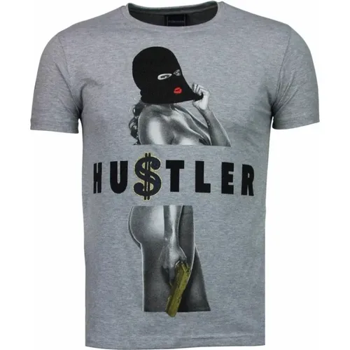 Hustler Rhinestone - Herren T-Shirt - 5087G - Local Fanatic - Modalova