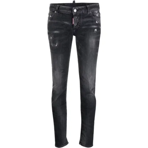 Vintage Slim-Fit Distressed Jeans , Damen, Größe: M - Dsquared2 - Modalova