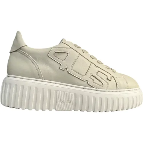 Leder Sneakers mit Maxi Patch Logo , Damen, Größe: 40 EU - Paciotti - Modalova