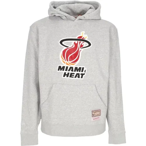 NBA Team Logo Hoodie Grey Marl - Mitchell & Ness - Modalova