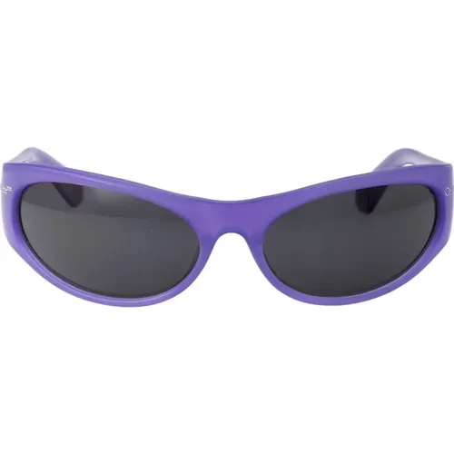 Stylische Napoli Sonnenbrille für den Sommer , unisex, Größe: 56 MM - Off White - Modalova