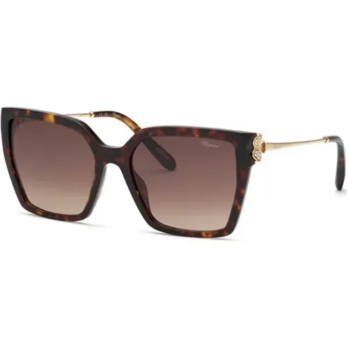 Classic Havana Gradient Sunglasses , female, Sizes: 56 MM - Chopard - Modalova