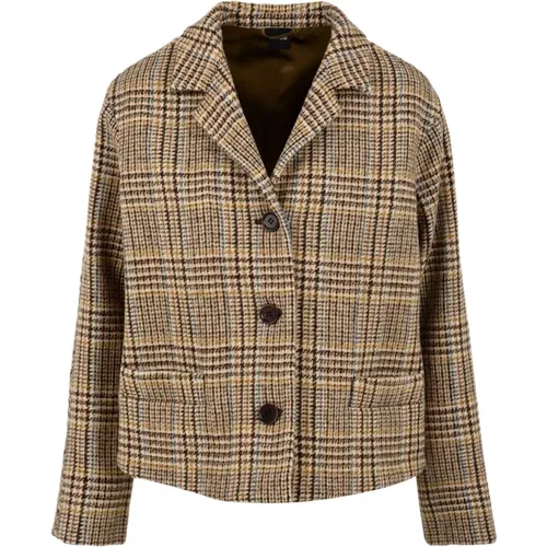 Harrys Tweed Front Button Closure Jacket , female, Sizes: XS - Aspesi - Modalova