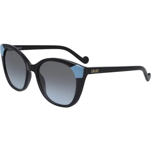 Stilvolle Sonnenbrille mit Blau und Grau , Damen, Größe: 53 MM - Liu Jo - Modalova