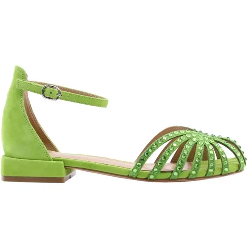 Elegant Flat Sandals for Women , female, Sizes: 6 UK - Alma en Pena - Modalova