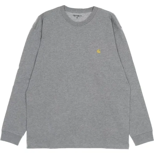 Chase Langarm T-Shirt Grau Heather/gold - Carhartt WIP - Modalova