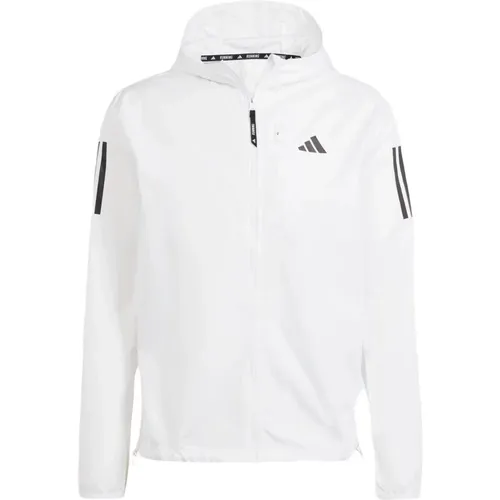 Own The Run 3 Streifen Jacke , Herren, Größe: XL - Adidas - Modalova