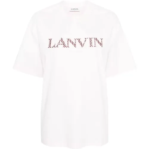 T-shirts and Polos with Logo Patches , female, Sizes: M, S, XS - Lanvin - Modalova