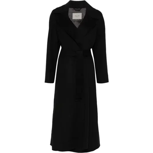 Wool Blend Belted Coat , female, Sizes: L, XL, 3XL, 2XL, M - Paltò - Modalova