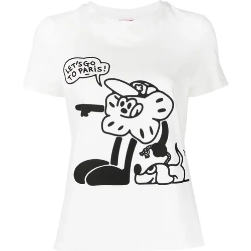 Stylish Women`s Printed T-shirt , female, Sizes: XS, M, S - Kenzo - Modalova