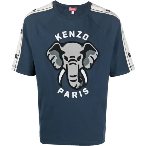 Midnight Elephant Logo T-Shirt , Herren, Größe: M - Kenzo - Modalova