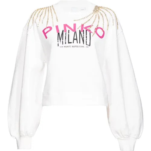 Stylischer Sweatshirt für den Alltag , Damen, Größe: S - pinko - Modalova