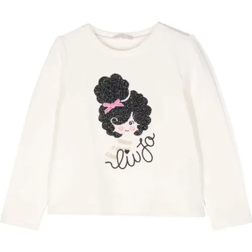 Einfarbiger Pullover mit Doll-Print - Liu Jo - Modalova