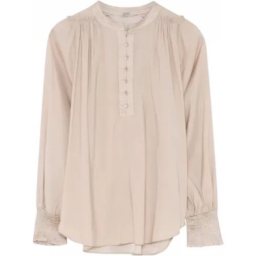 Smock Cuff Blouse Beach Sand , female, Sizes: S, 3XL, 2XL, M - Gustav - Modalova